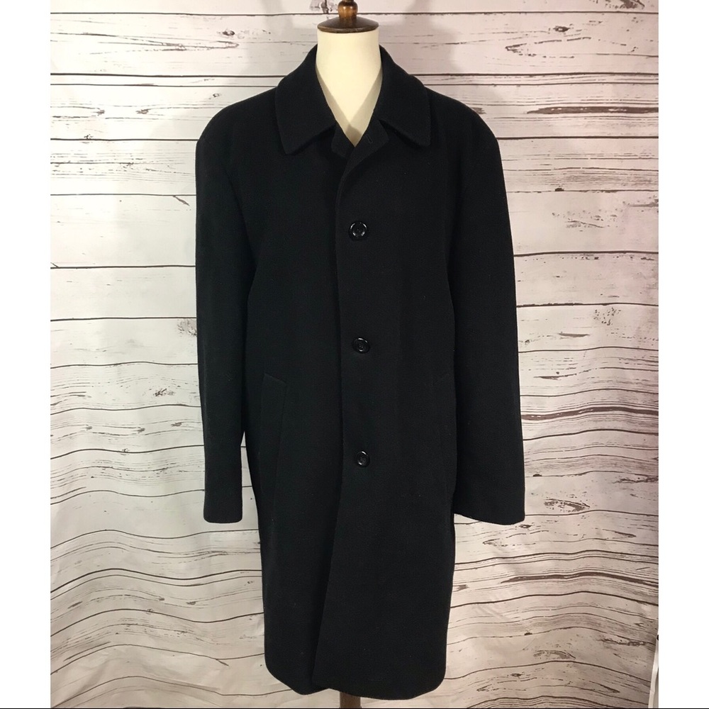 Vintage Bugatti Black Peacoat
